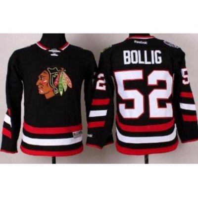 Youth Chicago Blackhawks 52 Brandon Bollig Black 2014 Stadium Series Jersey