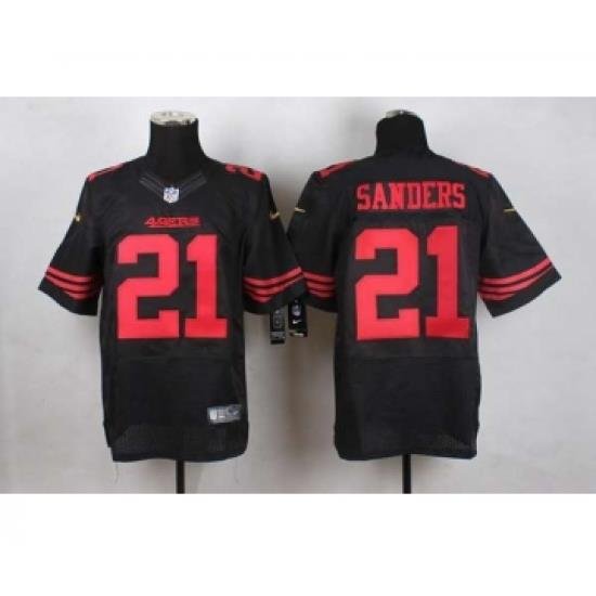 nike nfl jerseys san francisco 49ers 21 sanders black[Elite][sanders]