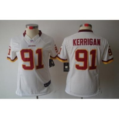 Women Nike Washington Redskins #91 Kerrigan White Color[NIKE LIMITED Jersey]