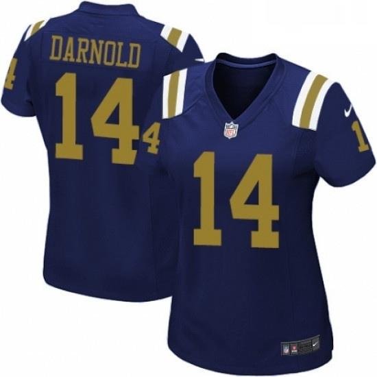 Womens Nike New York Jets 14 Sam Darnold Elite Navy Blue Alternate NFL Jersey