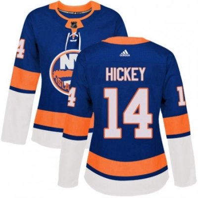 Womens Adidas New York Islanders 14 Thomas Hickey Authentic Royal Blue Home NHL Jersey