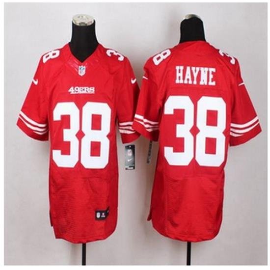 NeW San Francisco 49ers #38 Jarryd Hayne Red Team Color Men Stitched NFL Elite Jersey