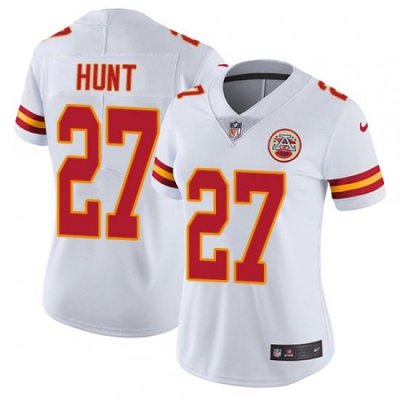 Nike Chiefs #27 Kareem Hunt White Womens Stitched NFL Vapor Untouchable Limited Jersey