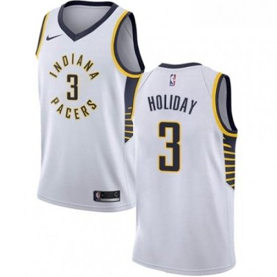 Womens Nike Indiana Pacers 3 Aaron Holiday Swingman White NBA Jersey Association Edition