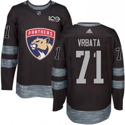 Mens Adidas Florida Panthers 71 Radim Vrbata Premier Black 1917 2017 100th Anniversary NHL Jersey