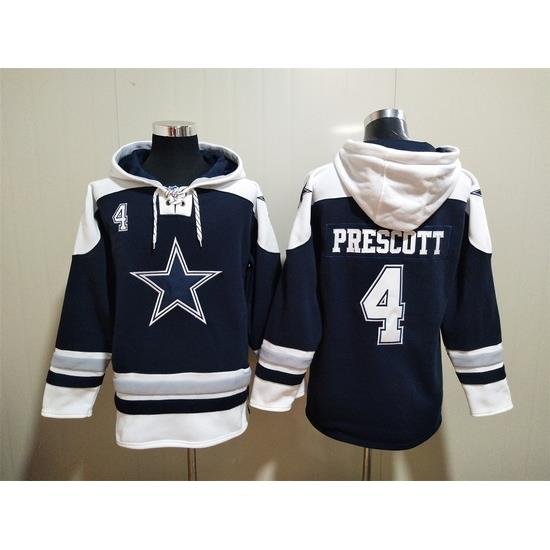 NFL Men Dallas Cowboys 4 Dak Prescott Stitched Hoodie