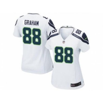 Women Nike Seattle SeahaWks 88 Jimmy Graham White NFL Jersey