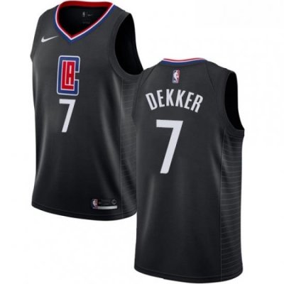 Youth Nike Los Angeles Clippers 7 Sam Dekker Authentic Black Alternate NBA Jersey Statement Edition