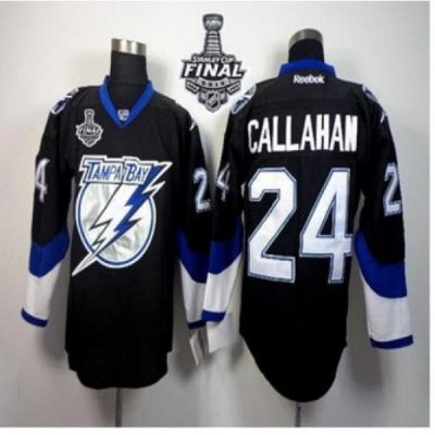 Tampa Bay Lightning #24 Ryan Callahan Black 2015 Stanley Cup Stitched NHL Jersey