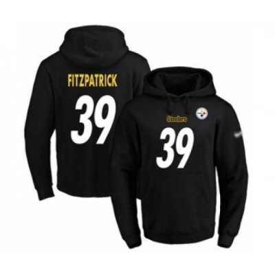 Football Mens Pittsburgh Steelers 39 Minkah Fitzpatrick Black Name Number Pullover Hoodie