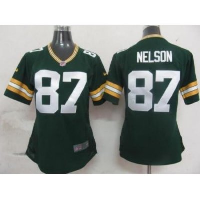 Womens Nike Green Bay Packers 87 Nelson Green Nike NFL Jerseys