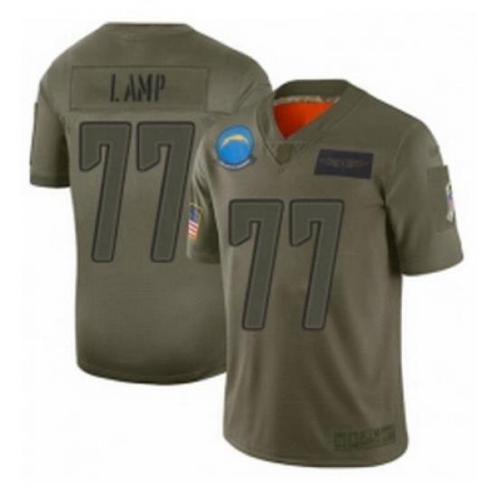 Men Los Angeles Chargers 77 Forrest Lamp Limited Camo 2019 Salute to Service Football Jersey