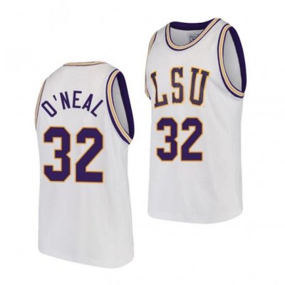 LSU Tiger Shareef O'Neal White College Basketball Lsu Tigers Jersey