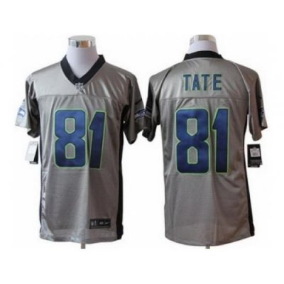 Nike Seattle Seahawks 81 Golden Tate Grey Elite Shadow NFL Jersey