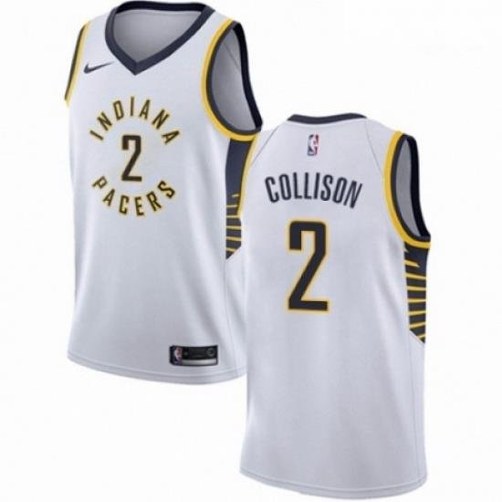 Mens Nike Indiana Pacers 2 Darren Collison Swingman White NBA Jersey Association Edition