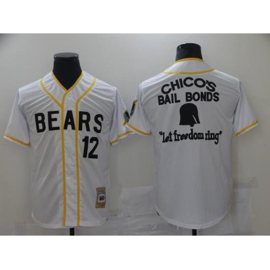 Men Chicago Bears Film Bail Bonds Let Freedom Ring White Base Ball Jersey