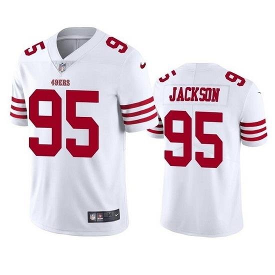 Men San Francisco 49ers 95 Drake Jackson 2022 White Vapor Untouchable Stitched Football Jersey