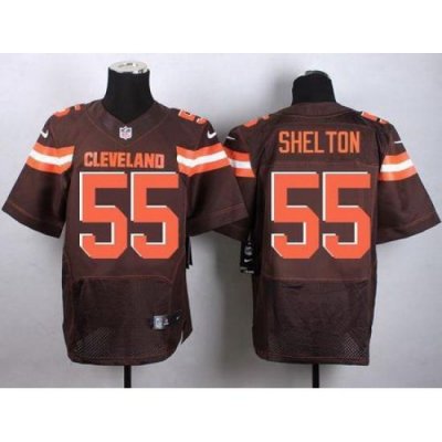 Nike Browns #55 Danny Shelton Brown Team Color Men Stitched NFL New Elite Jersey