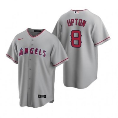 Mens Nike Los Angeles Angels 8 Justin Upton Red Alternate Stitched Baseball Jersey