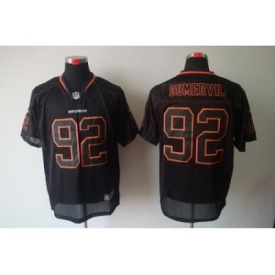 Nike Denver Broncos 92 Elvis Dumervil Black Elite Lights Out NFL Jersey