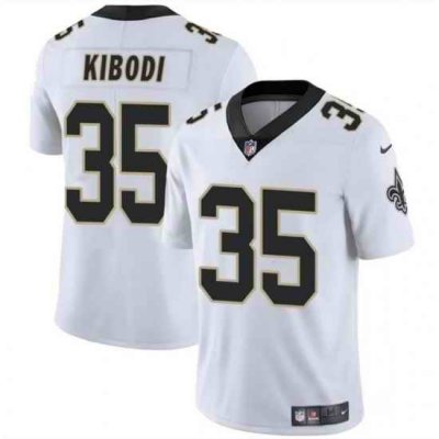 Youth New Orleans Saints 35 Jacob Kibodi White Vapor Limited Stitched Football Jersey