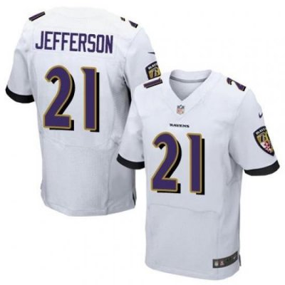 Nike Ravens #21 Tony Jefferson White Men's Stitched NFL New Elite Jersey