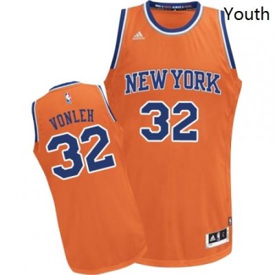 Youth Adidas New York Knicks 32 Noah Vonleh Swingman Orange Alternate NBA Jersey