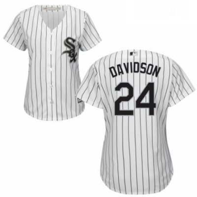 Womens Majestic Chicago White Sox 24 Matt Davidson Authentic White Home Cool Base MLB Jersey