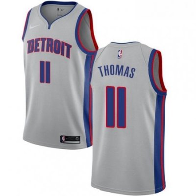 Youth Nike Detroit Pistons 11 Isiah Thomas Swingman Silver NBA Jersey Statement Edition