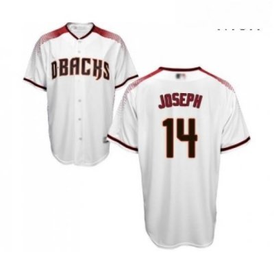 Mens Arizona Diamondbacks 14 Caleb Joseph Replica White Home Cool Base Baseball Jersey