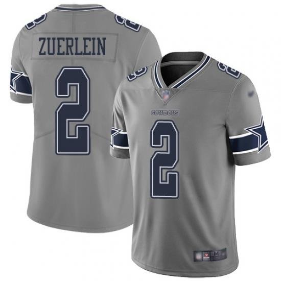 Nike Dallas Cowboys 2 Greg Zuerlein Gray Men Stitched NFL Limited Inverted Legend Jersey