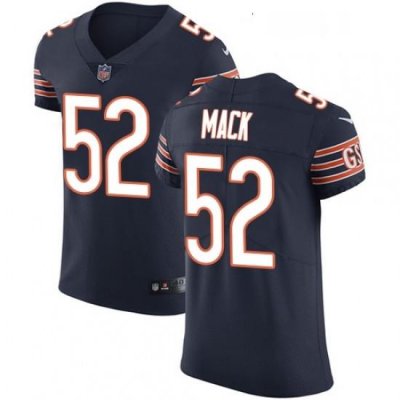 Womens Nike Chicago Bears 52 Khalil Mack Limited Navy Blue Rush Vapor Untouchable NFL Jersey