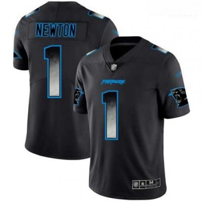 Panthers 1 Cam Newton Black Men Stitched Football Vapor Untouchable Limited Smoke Fashion Jersey