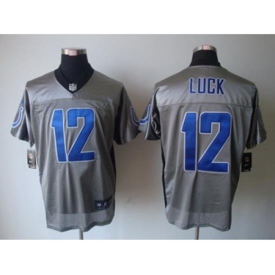 Nike Indianapolis Colts 12 AndreW Luck Grey ShadoW Nike NFL Jersey