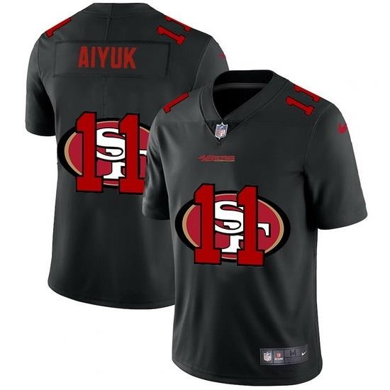 San Francisco 49ers 11 Brandon Aiyuk Men Nike Team Logo Dual Overlap Limited NFL Jersey Black