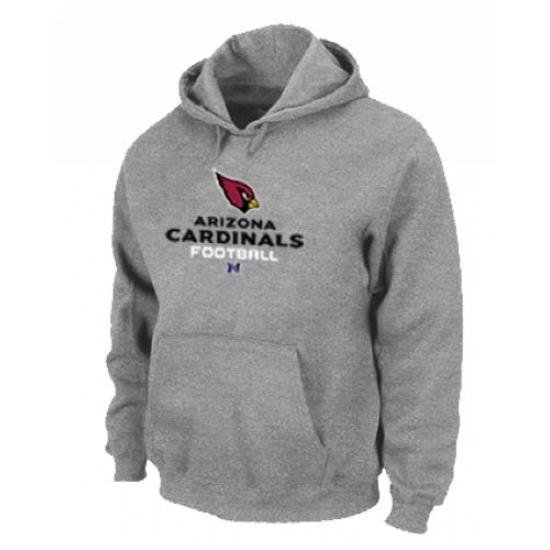 NFL Men Nike Arizona Cardinals Critical Victory Pullover Hoodie Grey