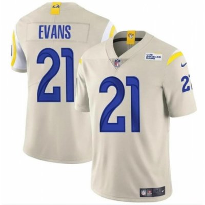 Men Los Angeles Rams 21 Zach Evans Bone 2024 Vapor Untouchable Stitched Football Jersey