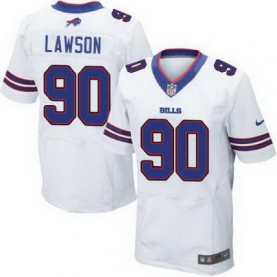 Nike Bills #90 Shaq Lawson White Mens Stitched NFL New Elite Jersey