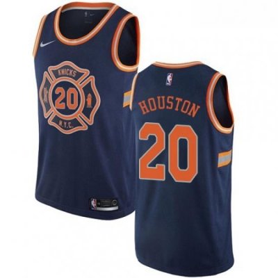 Youth Nike New York Knicks 20 Allan Houston Swingman Navy Blue NBA Jersey City Edition