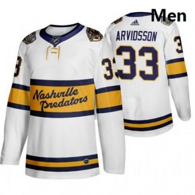 Predators 33 Viktor Arvidsson White 2020 Winter Classic Adidas Jersey