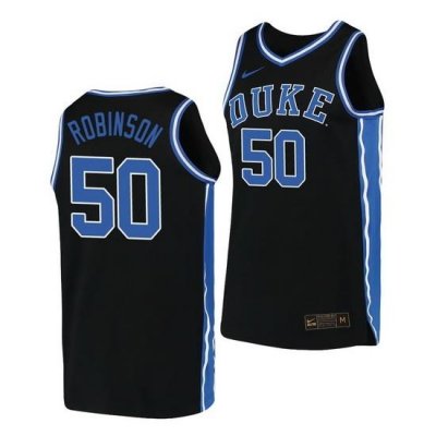 Duke Blue Devils Justin Robinson Black Replica Men'S Jersey