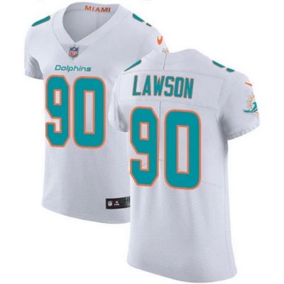 Nike Dolphins 90 Shaq Lawson White Men Stitched NFL New Elite Jersey