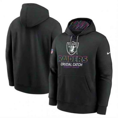 Men Las Vegas Raiders Black 2024 Crucial Catch Club Pullover Hoodie