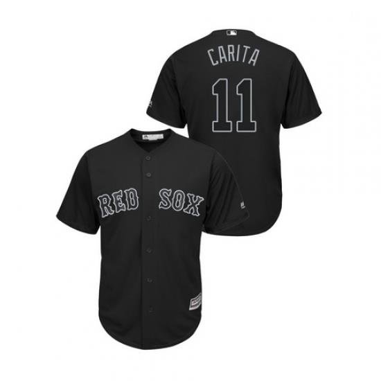 Men 2019 Players 27 Weekend Boston Red Sox 11 Rafael Devers Carita Black Jersey