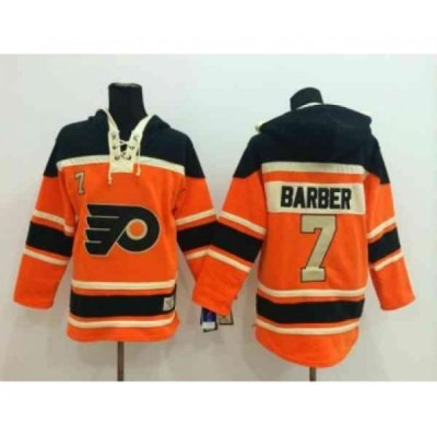 nhl jerseys philadelphia flyers #7 barber orange-black[pullover hooded sweatshirt]