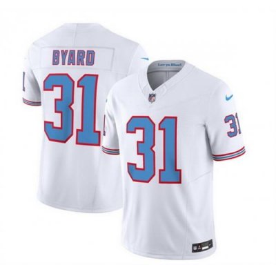 Men Tennessee Titans 31 Kevin Byard White 2023 F U S E  Vapor Limited Throwback Stitched Football Jersey