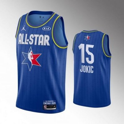 Nuggets 15 Nikola Jokic Blue 2020 NBA All Star Jordan Brand Swingman Jersey