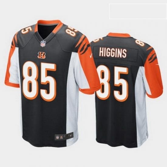 men tee higgins cincinnati bengals black game jersey