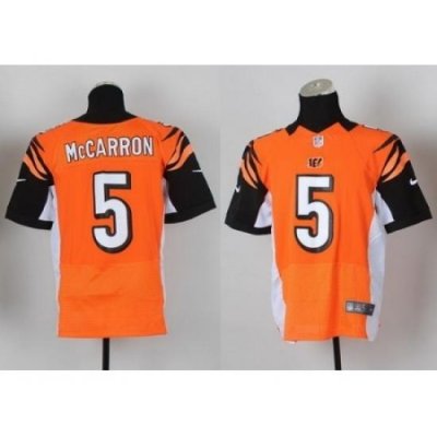 Nike Cincinnati Bengals 5 AJ McCarron Orange Elite NFL Jersey