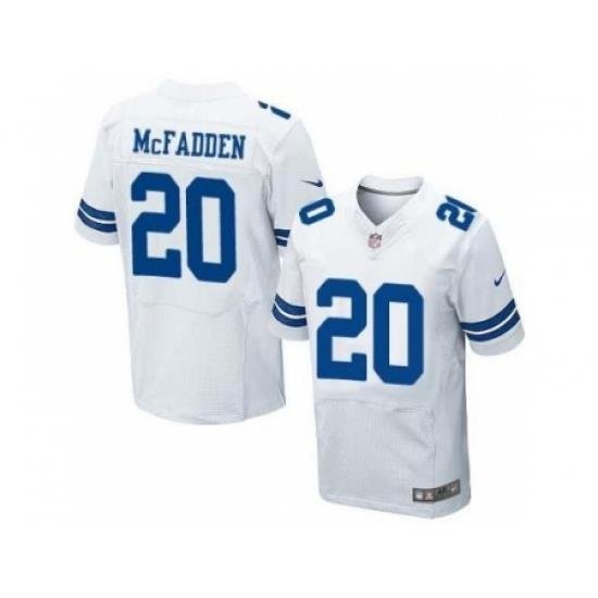 Nike Dallas Cowboys 20 Darren McFadden White Elite NFL Jersey